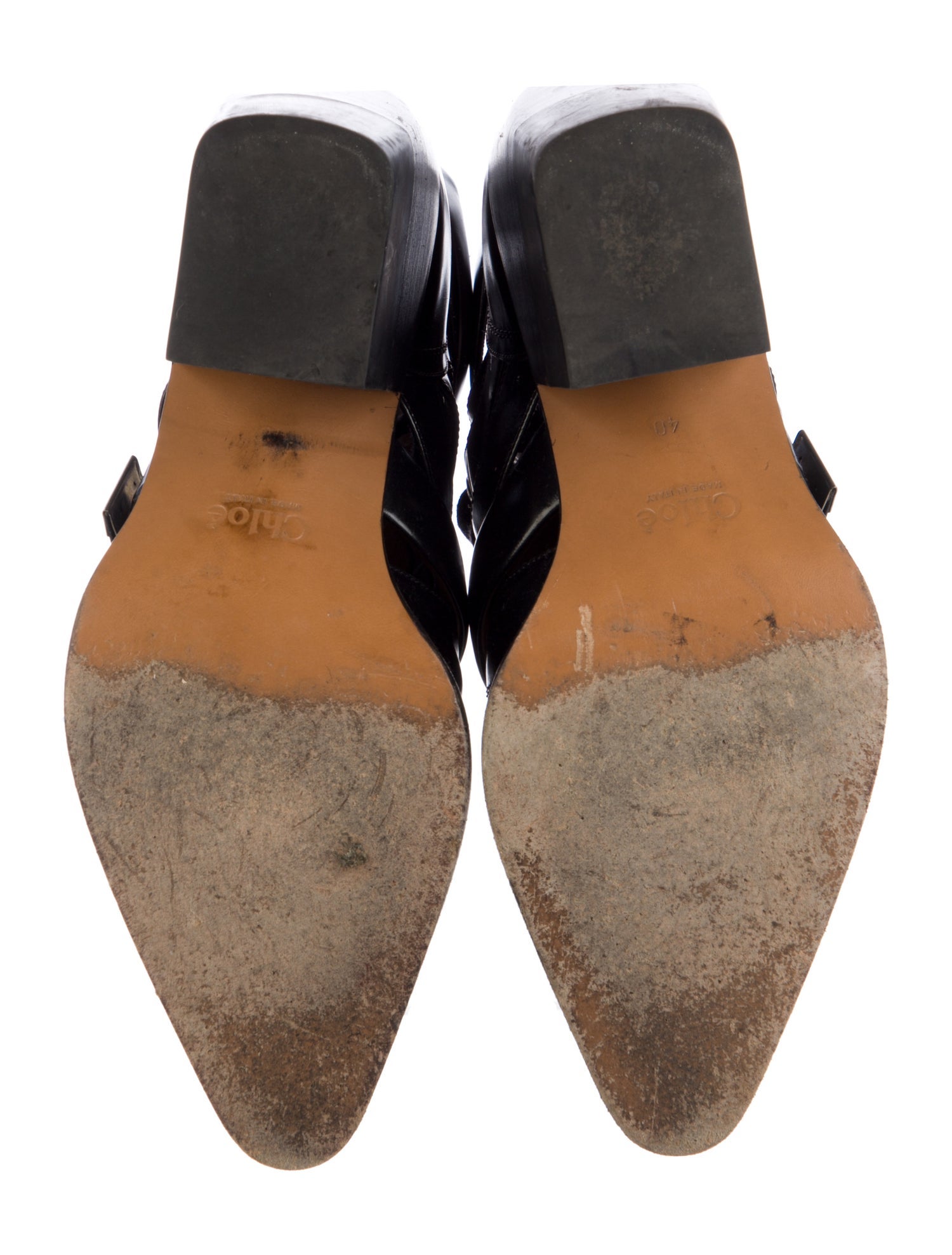 Chloé Leather Lace-Up Boots